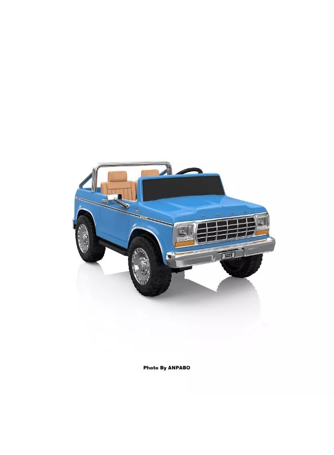 Ford 24V Classic Ford Bronco: Light Blue Retro Legend, Ready for Dual Adventures-light blue - Image 1